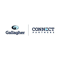 The logos for gallagher partners and connect.